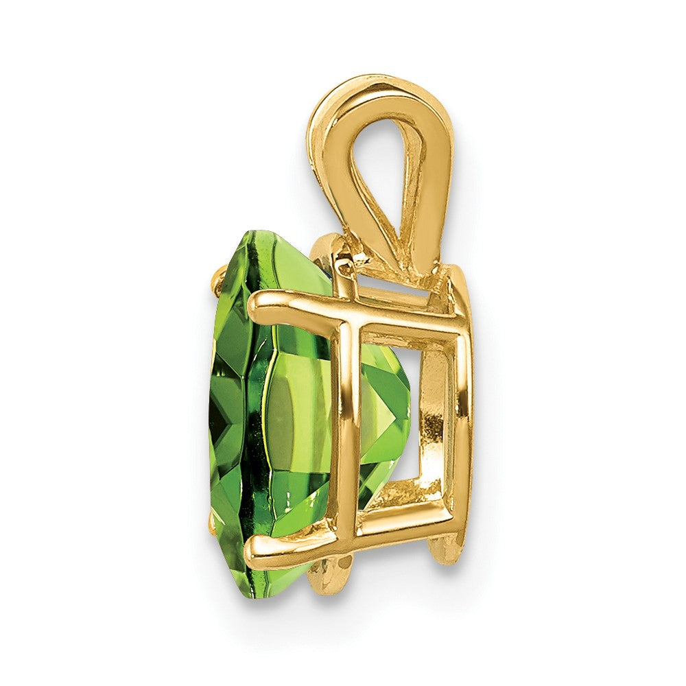 14k 9x Oval Peridot Pendant