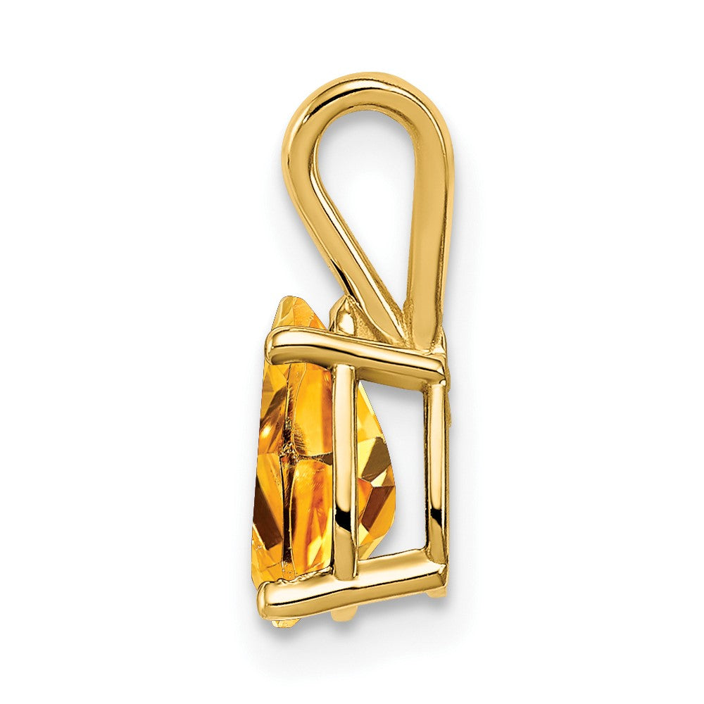 14k 8x Pear Citrine Pendant
