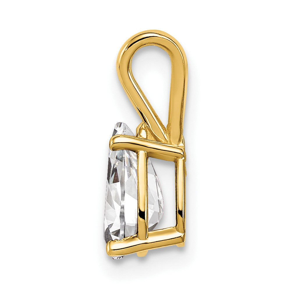 14k 8x Pear Cubic Zirconia Pendant