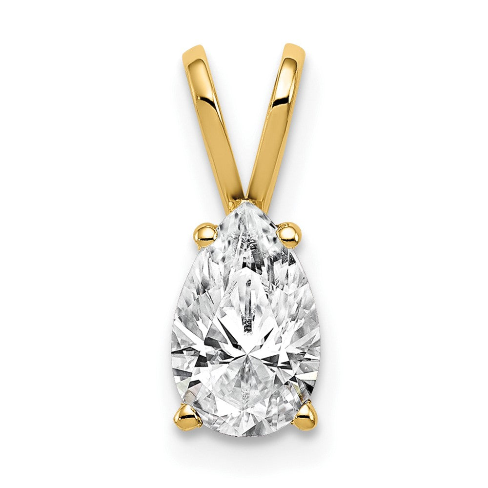 14k 8x Pear Cubic Zirconia Pendant