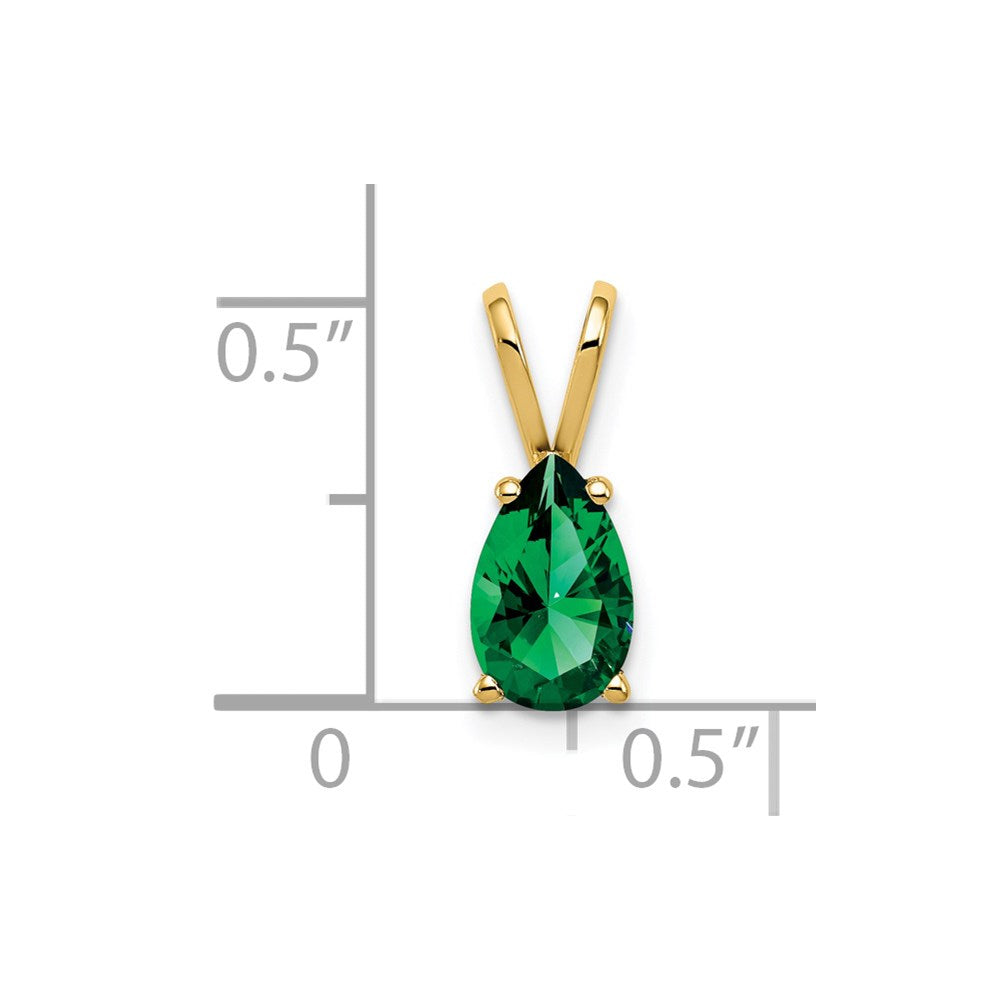 14k 8x Pear Mount St. Helens Pendant