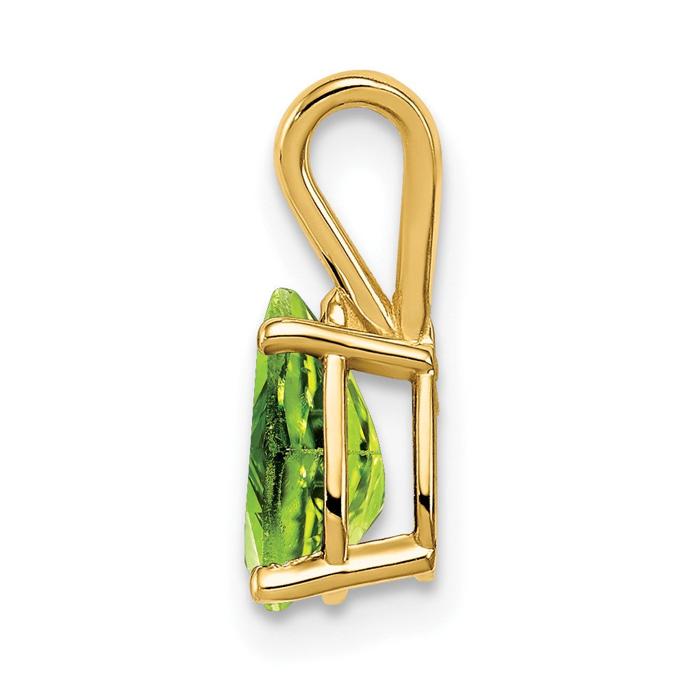14k 8x Pear Peridot Pendant