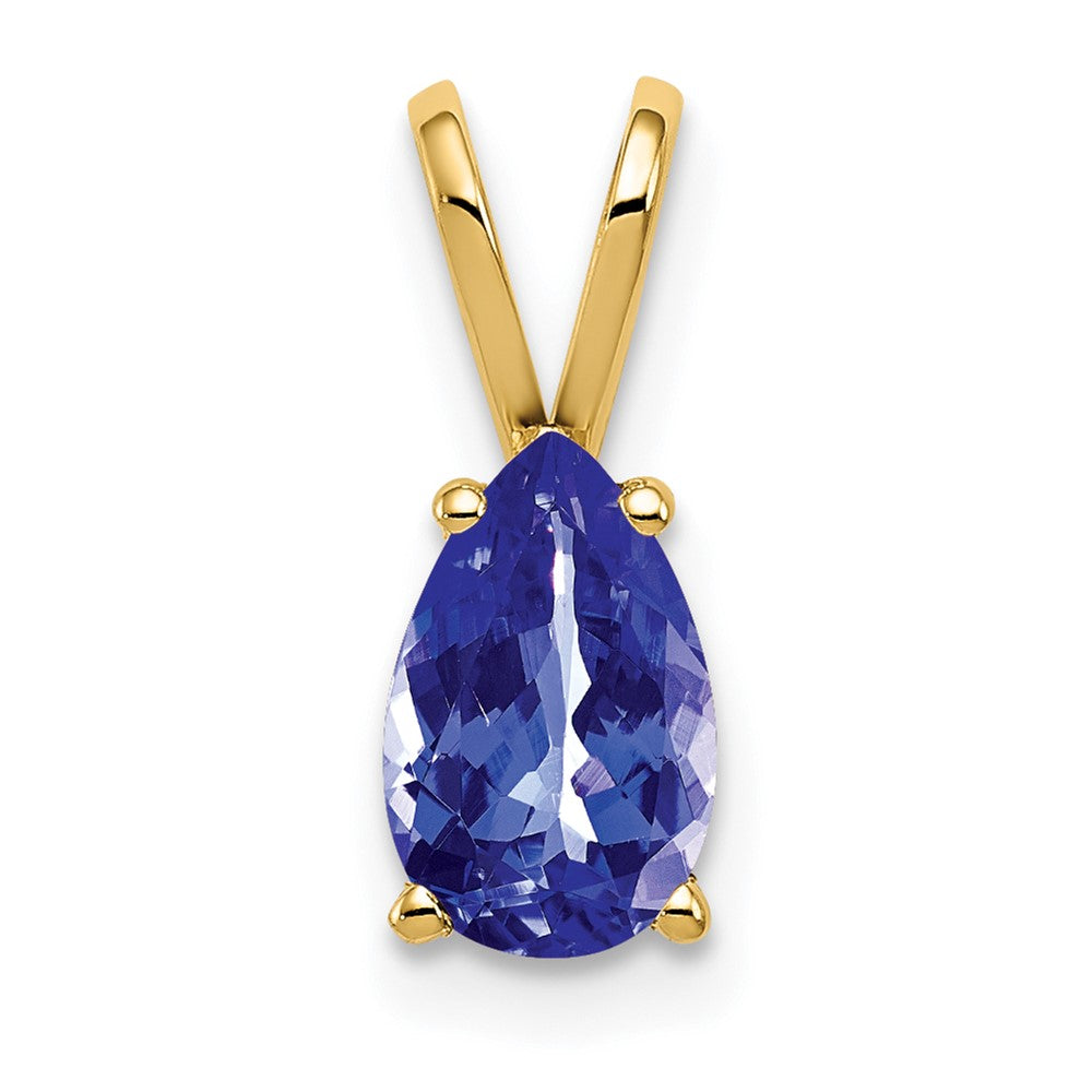 14k 8x Pear Tanzanite Pendant