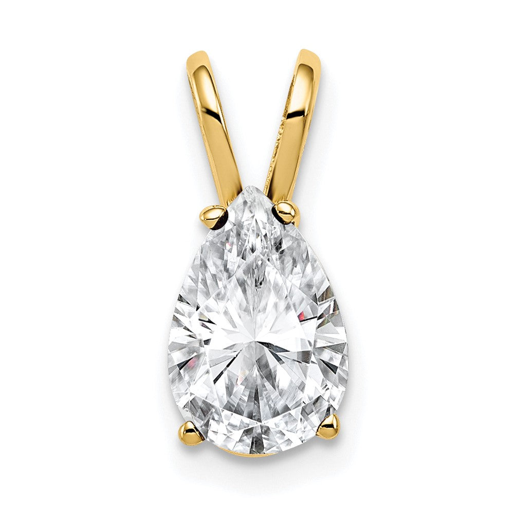 14k 9x Pear Cubic Zirconia Pendant
