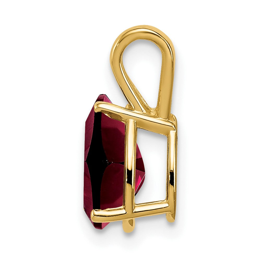 14k 9x Pear Garnet Pendant