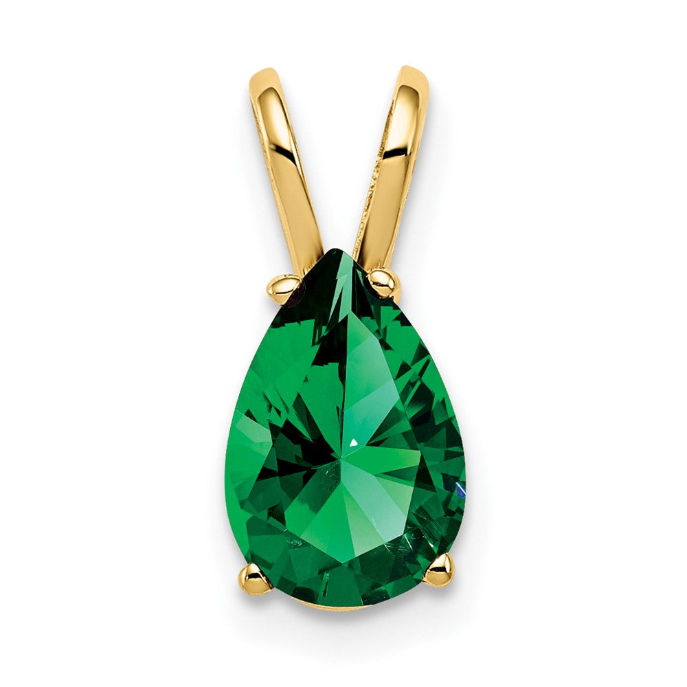 14k 9x Pear Mount St. Helens Pendant