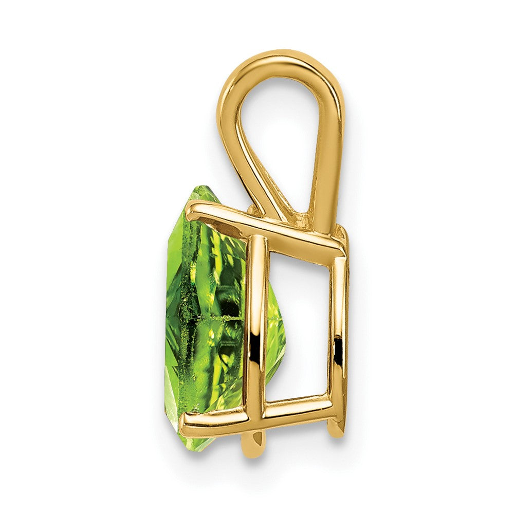 14k 9x Pear Peridot Pendant