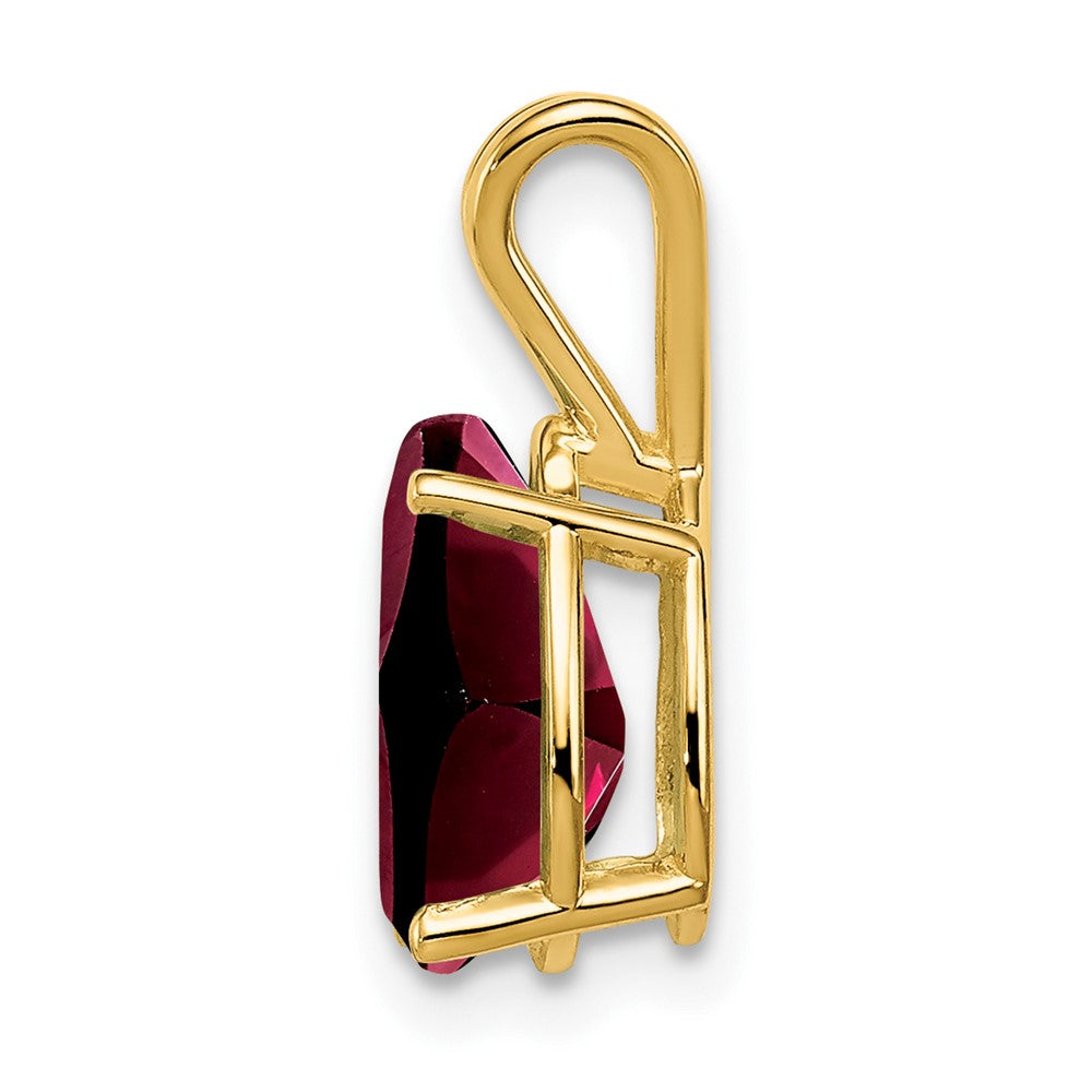 14k 10x Pear Garnet Pendant