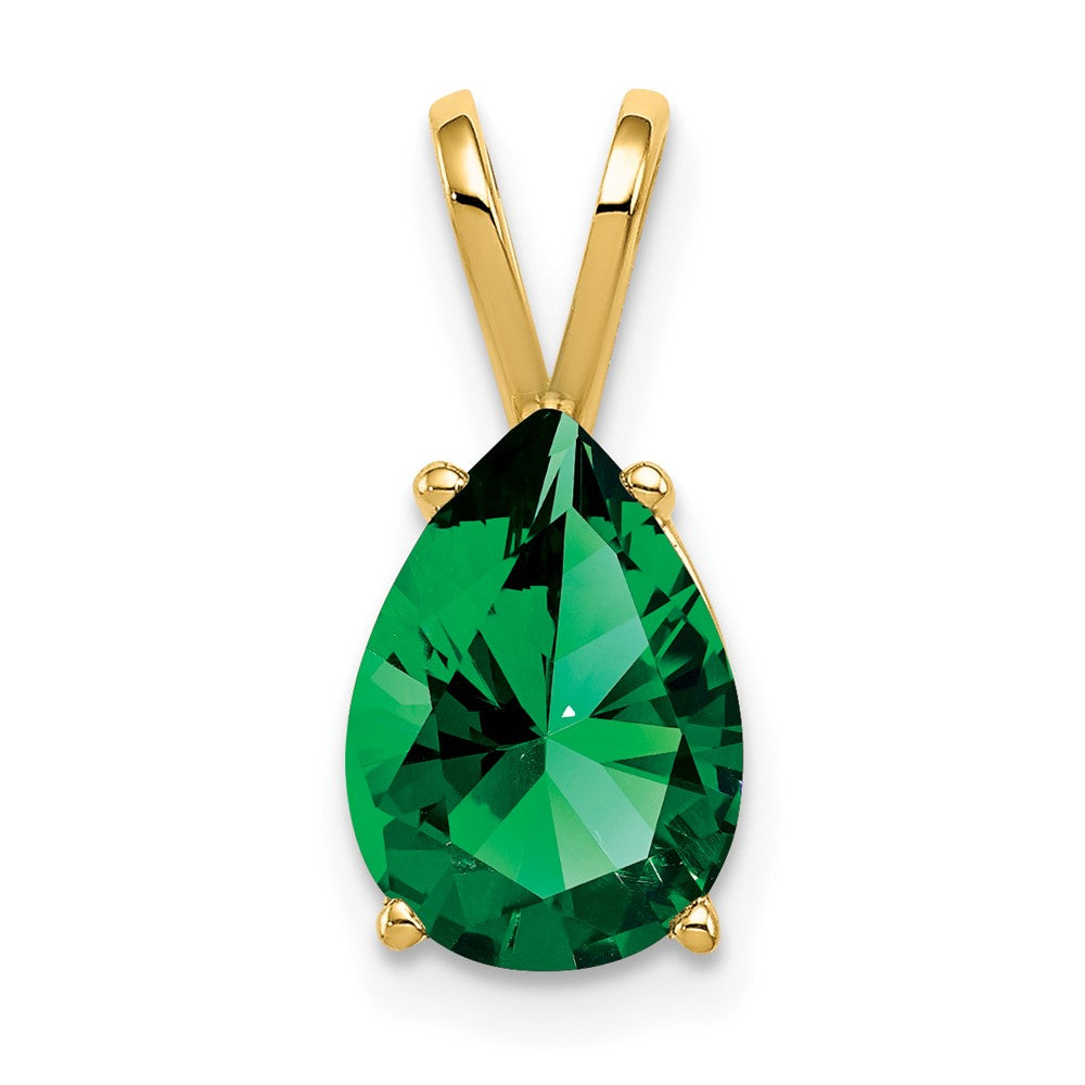 14k 10x Pear Mount St. Helens Pendant