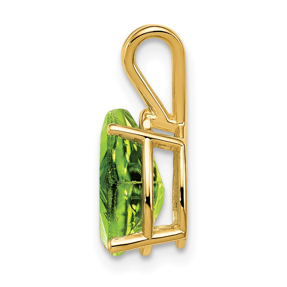 14k 10x Pear Peridot Pendant