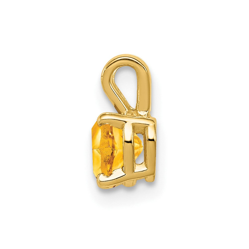 14k Heart Citrine pendant