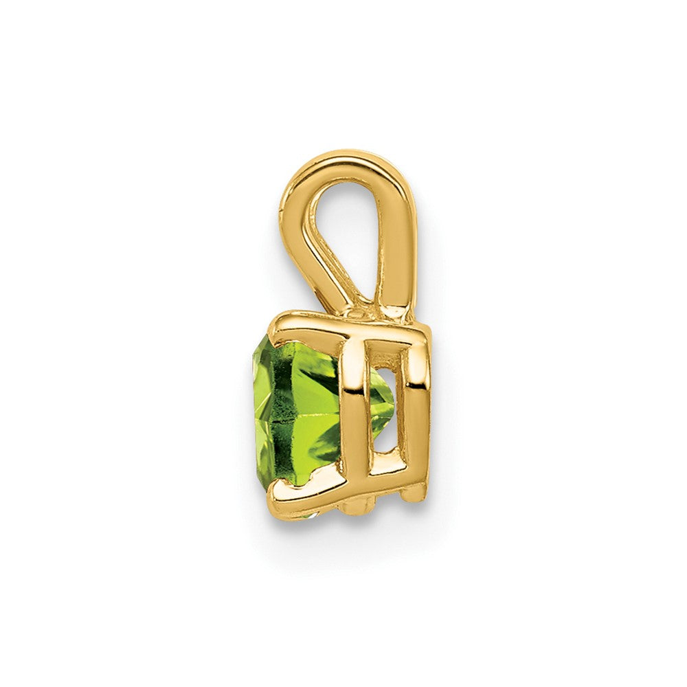 14k Heart Peridot Pendant