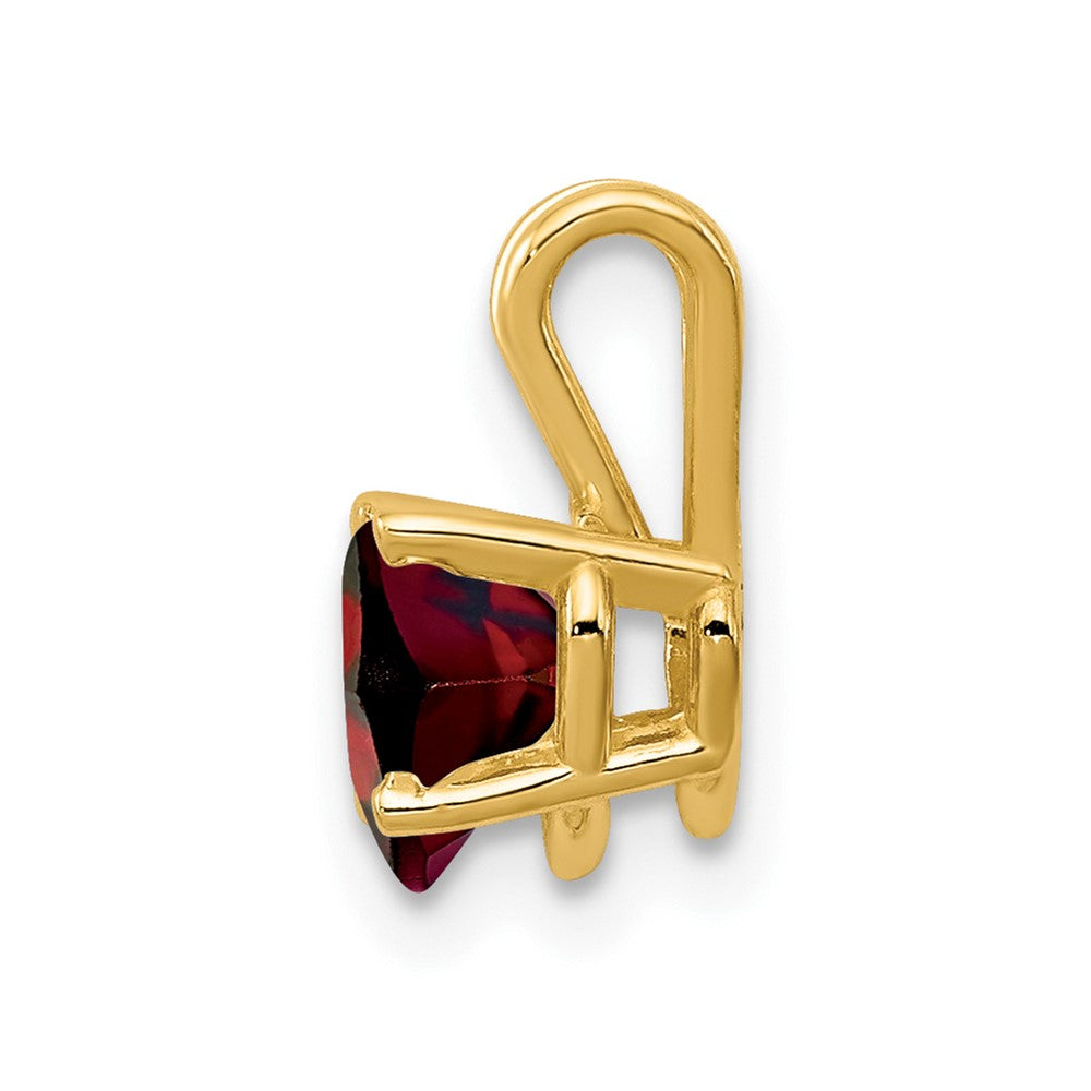 14k Heart Garnet Pendant