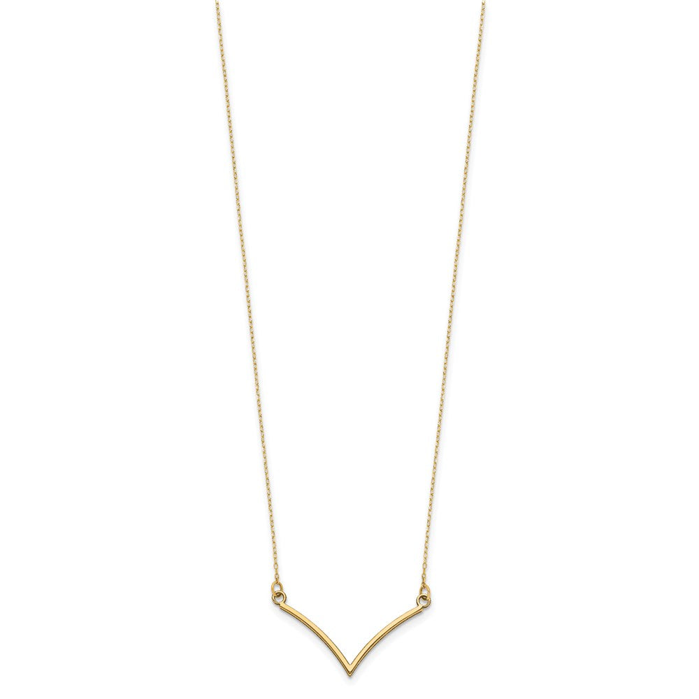14k Polished V-Necklace