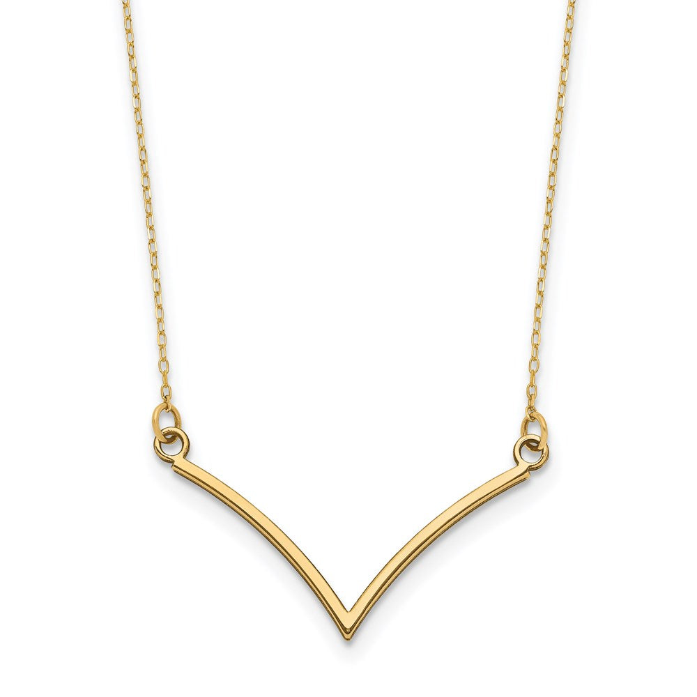 14k Polished V-Necklace