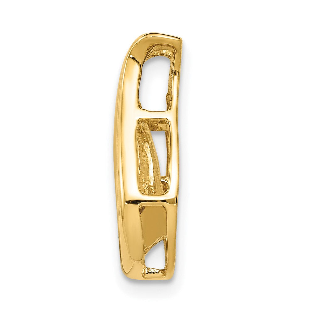 14k AA Diamond Teardrop Shape Chain Slide