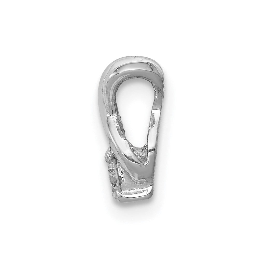 14k White Gold VS Diamond Chain Slide