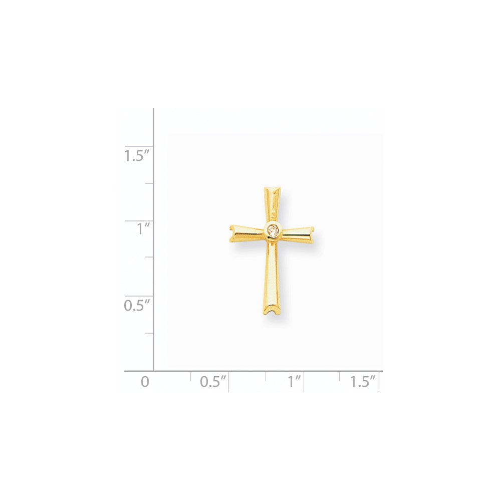 14k A Diamond cross pendant
