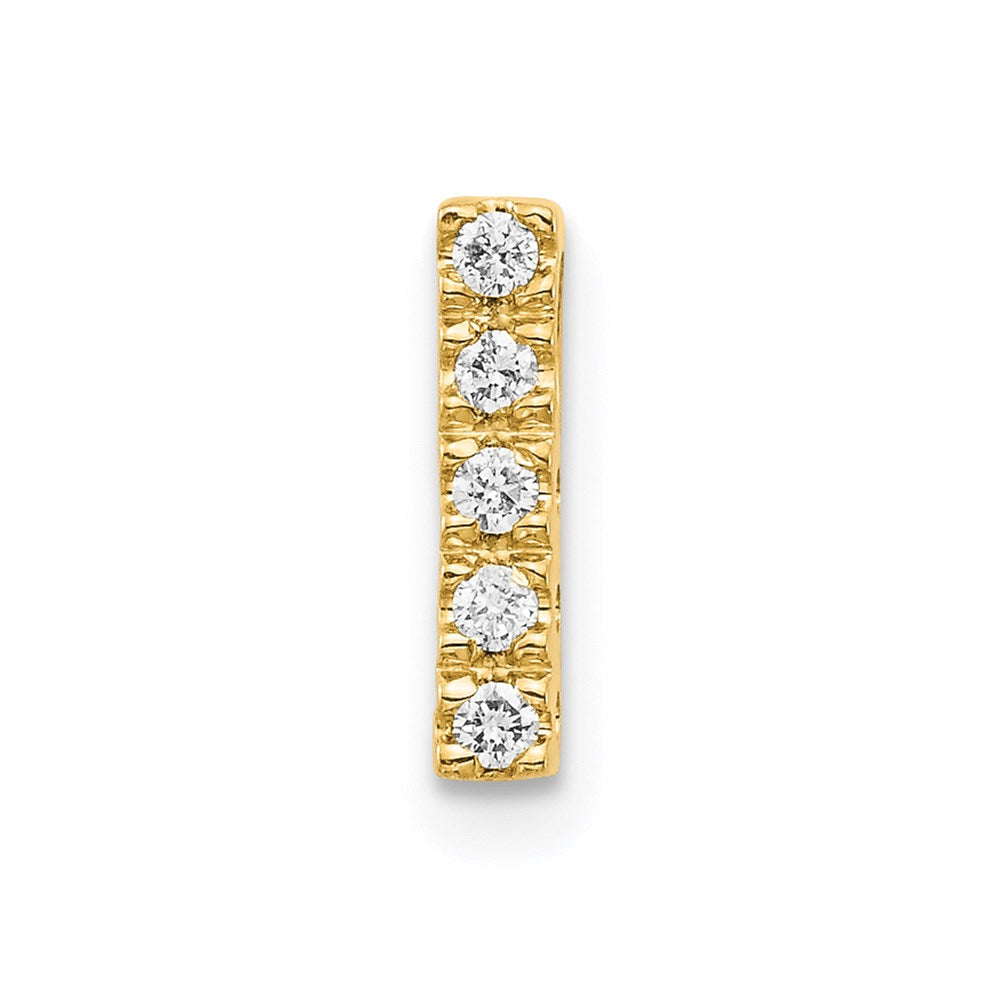 14k Diamond Initial I Charm