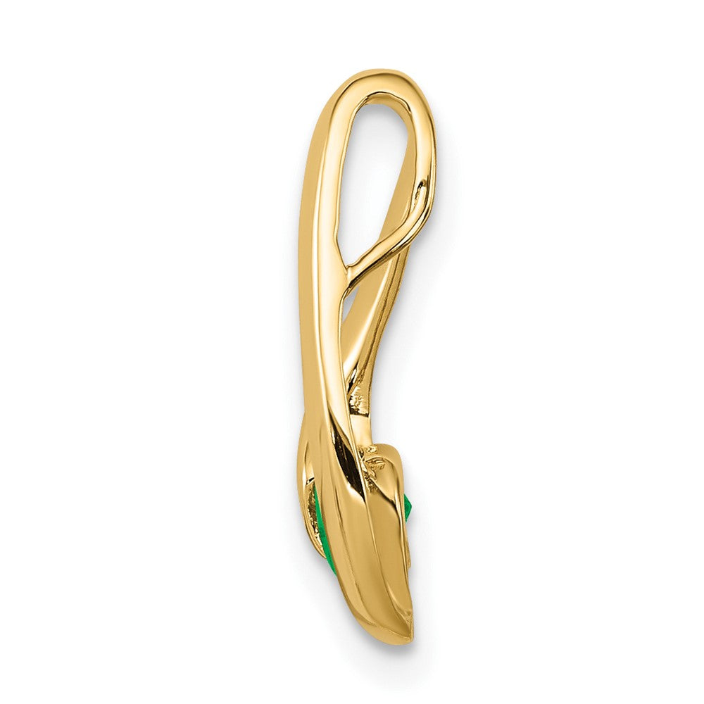 14k Emerald pendant