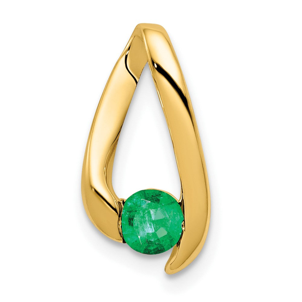 14k Emerald pendant