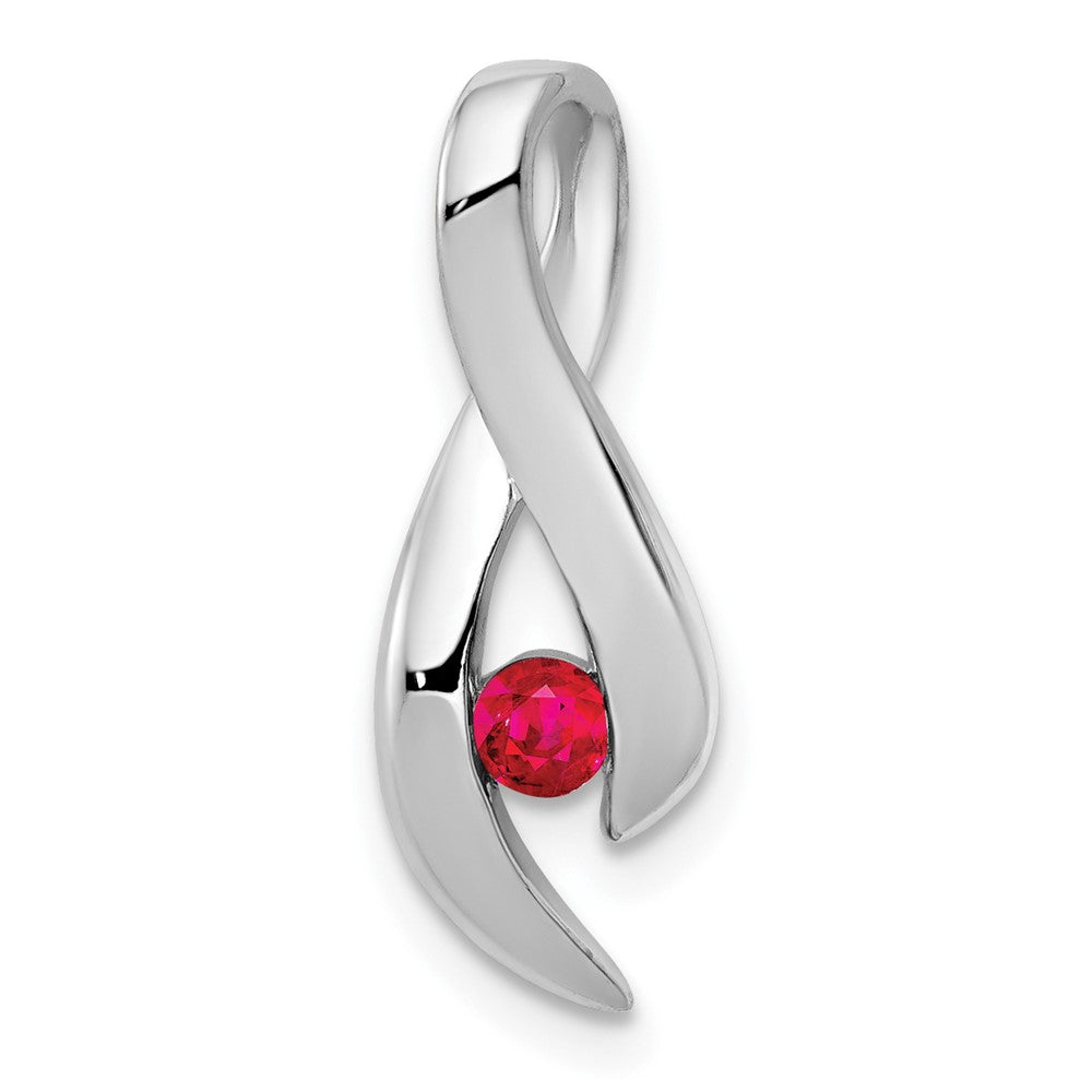 14k White Gold Ruby pendant