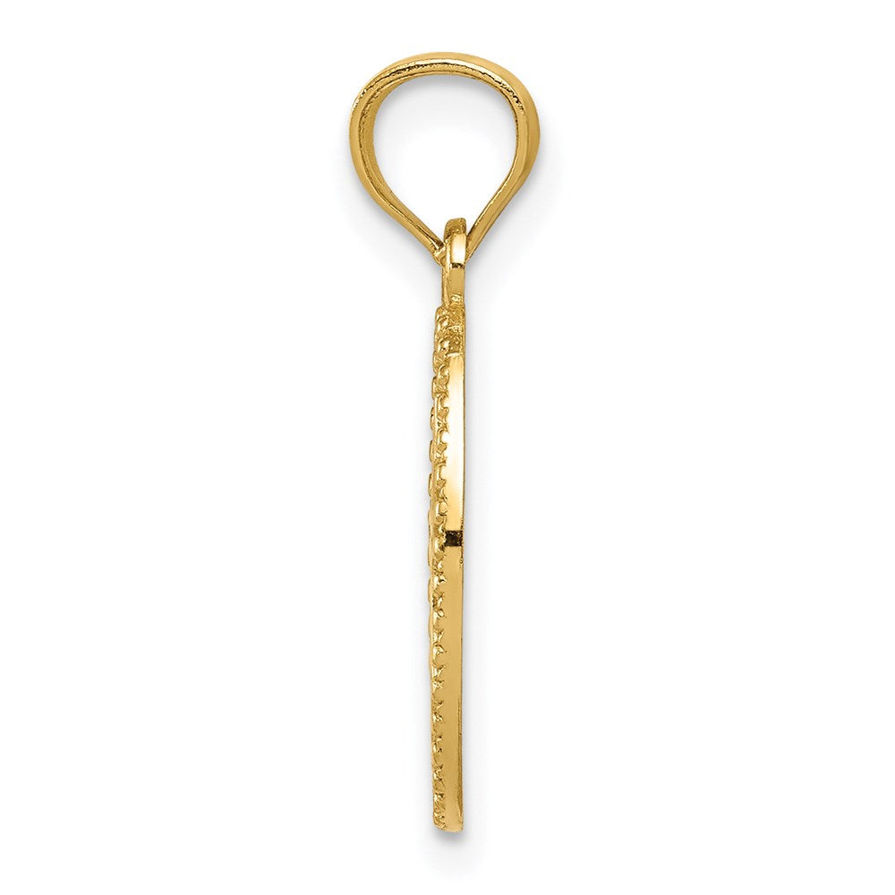 14k Polished Small Cross Medal Pendant