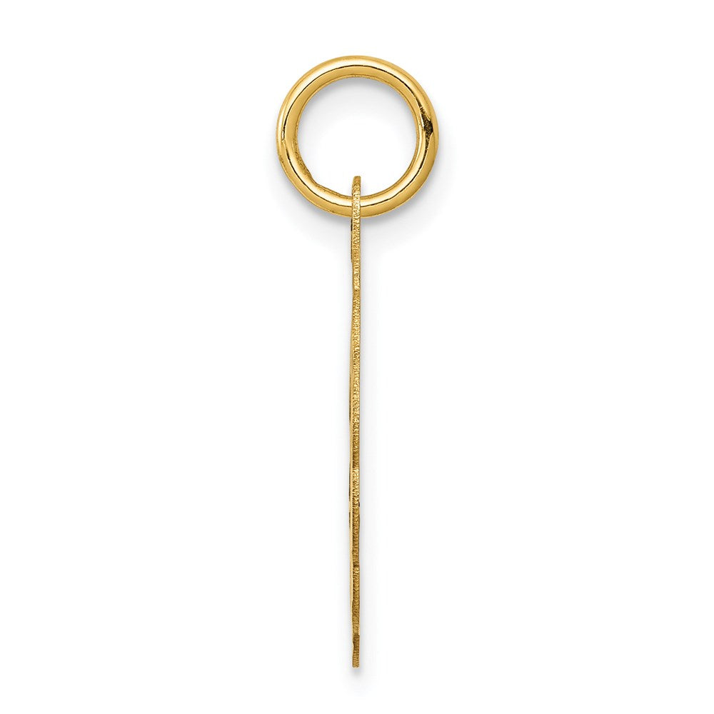 14k Solid Star of David Round Disc with Scalloped Edge Charm