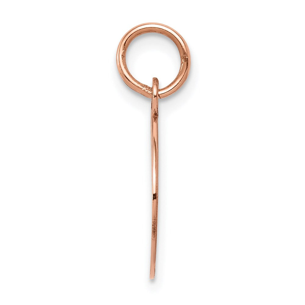 14k Rose Gold Plain .035 Gauge Round Engraveable Disc Charm