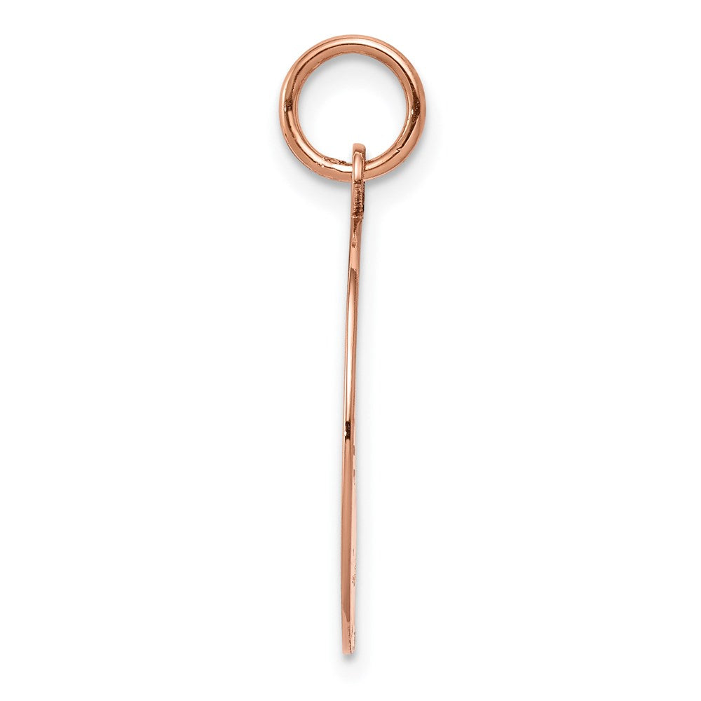 14k Rose Gold Plain .027 Gauge Round Engravable Disc Charm