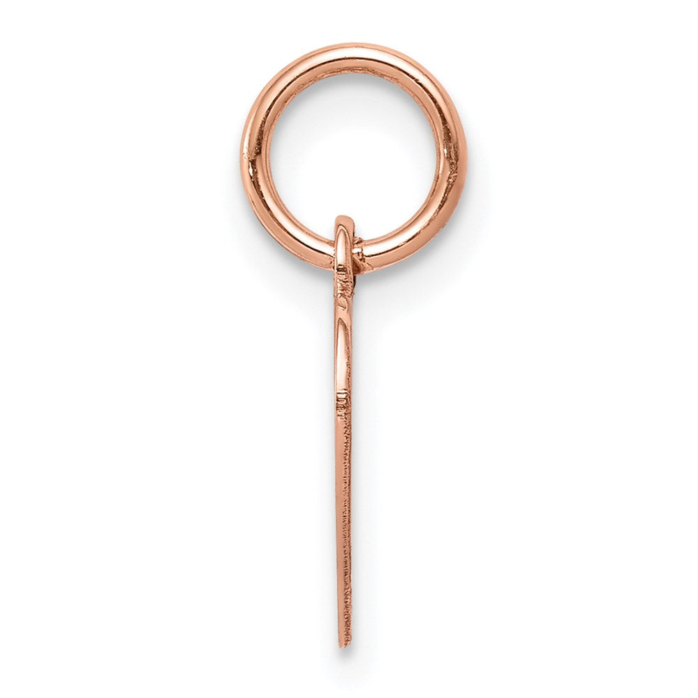 14k Rose Gold Plain .018 Gauge Engraveable Heart 12x Disc Charm