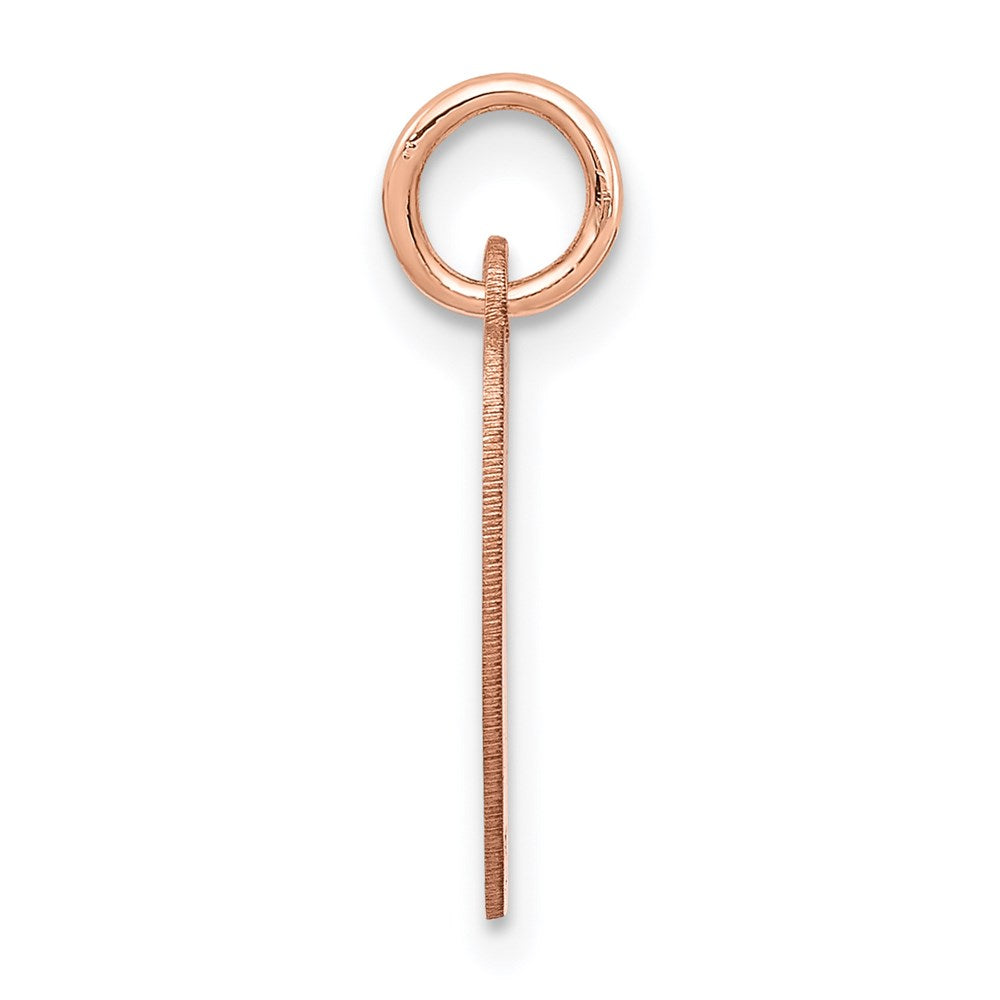 14k Rose Gold Plain .011 Gauge Engraveable Heart 15x Disc Charm