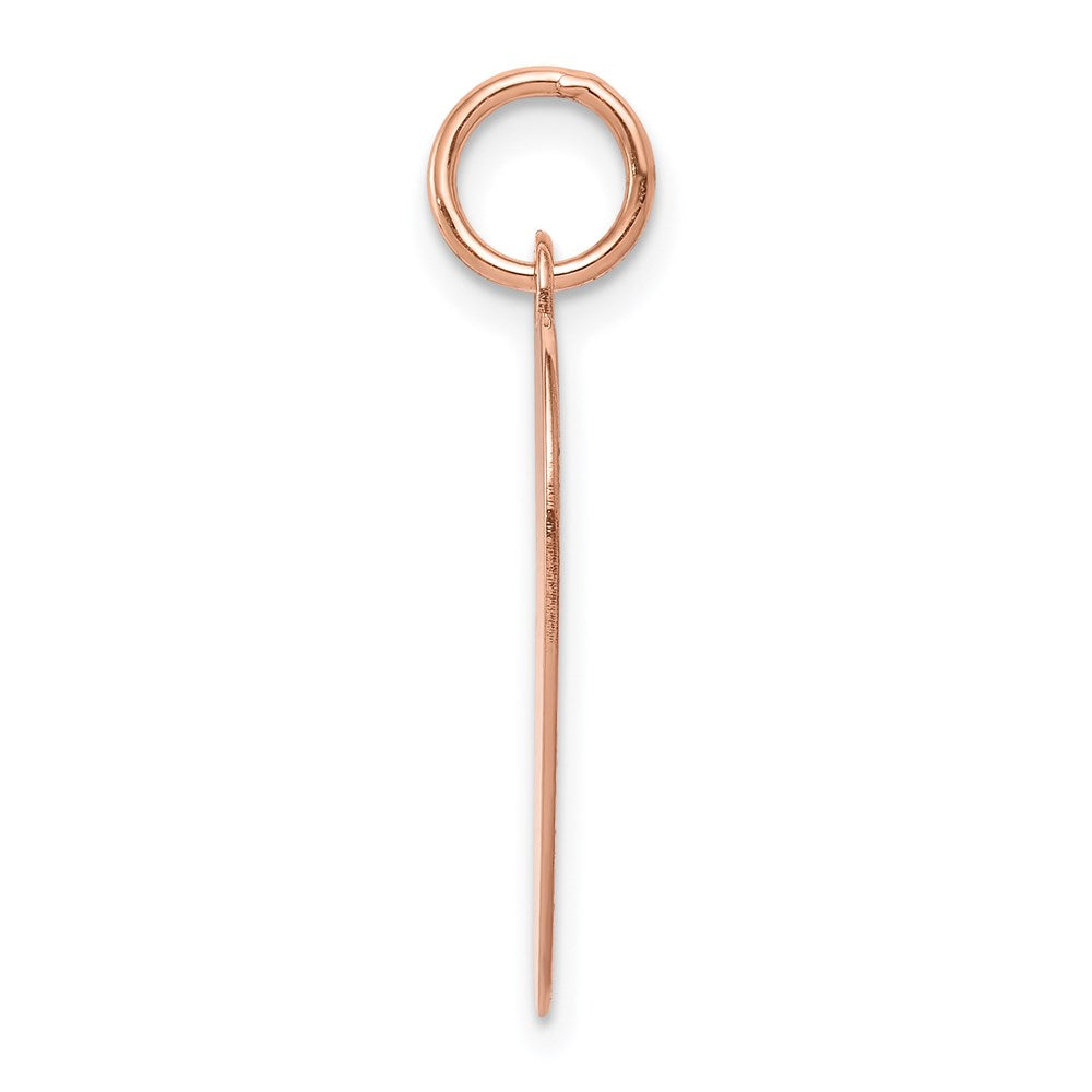 14k Rose Gold Plain .013 Gauge Engraveable Heart 21x Disc Charm