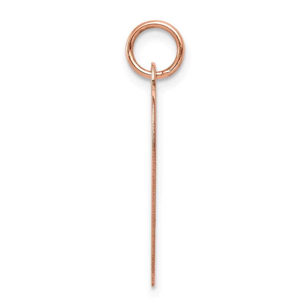 14k Rose Gold Plain .027 Gauge Engraveable Heart 24x Disc Charm