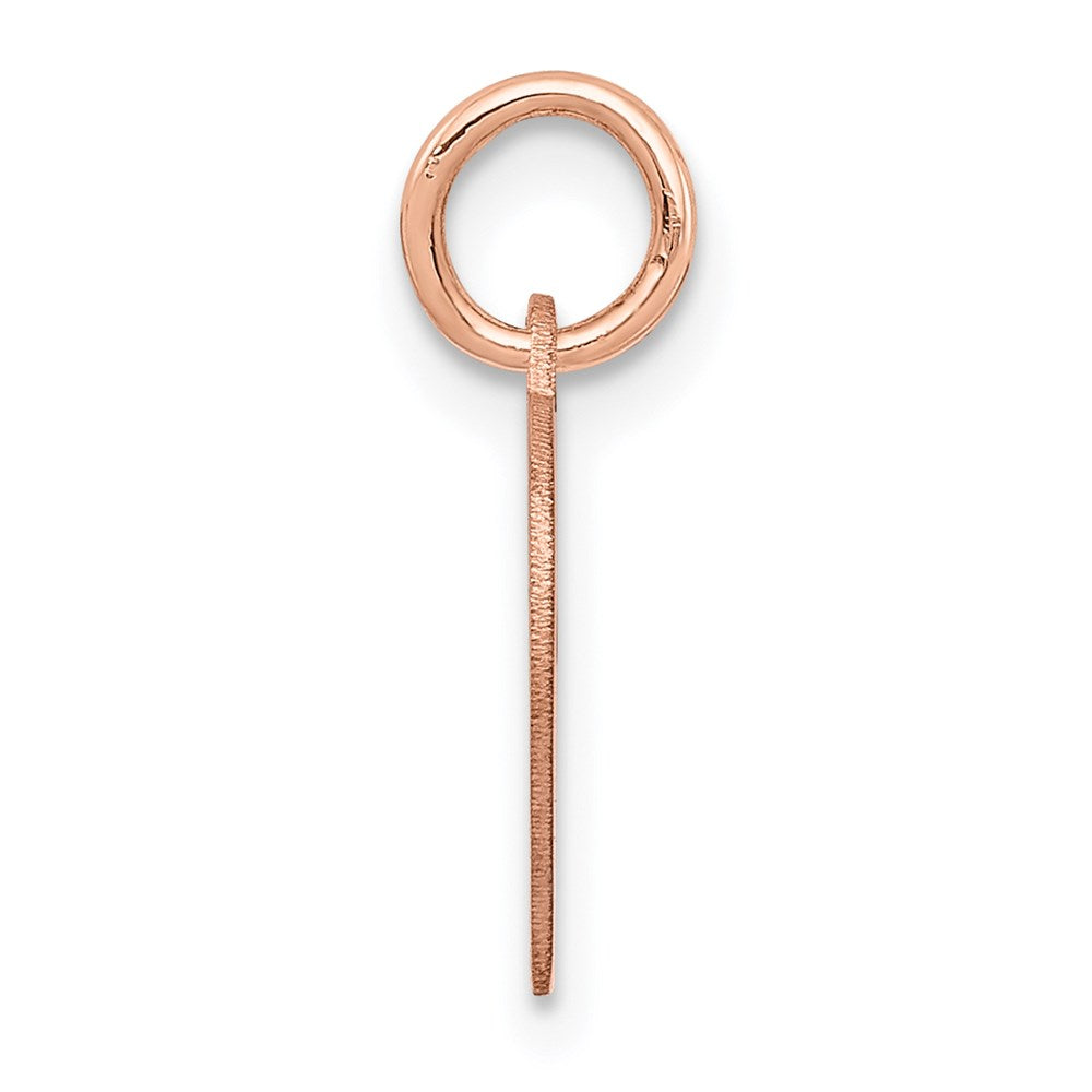 14k Rose Gold Plain .018 Gauge Engravable Heart 14x Disc Charm