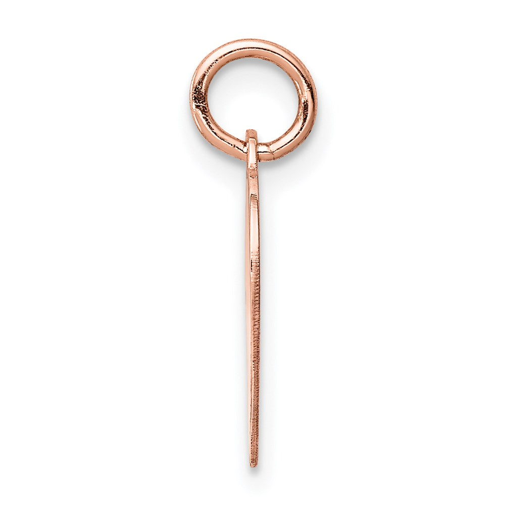 14k Rose Gold Plain .011 Gauge Engravable Heart 15x Disc Charm