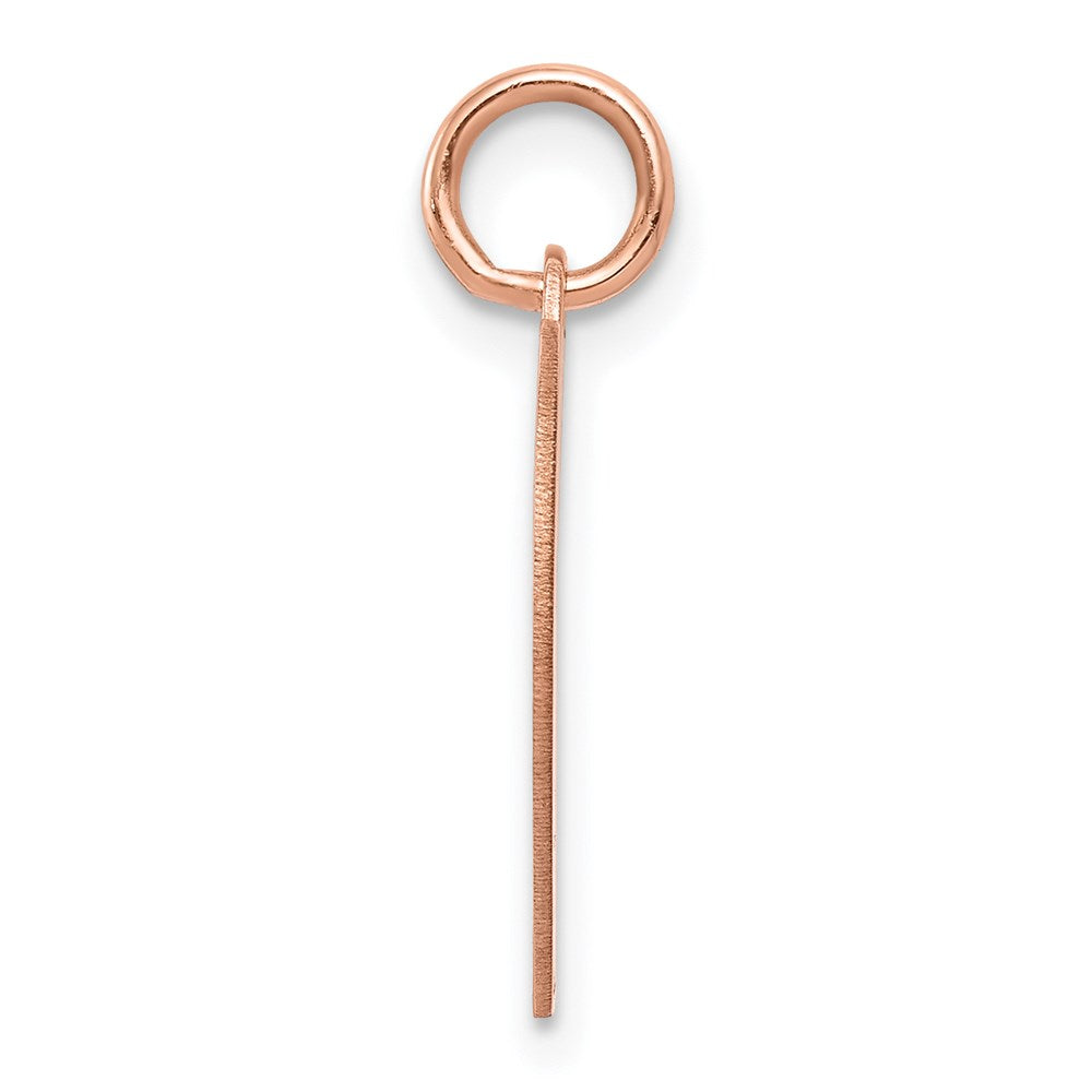 14k Rose Gold Plain .018 Gauge Engravable Heart 16x Disc Charm