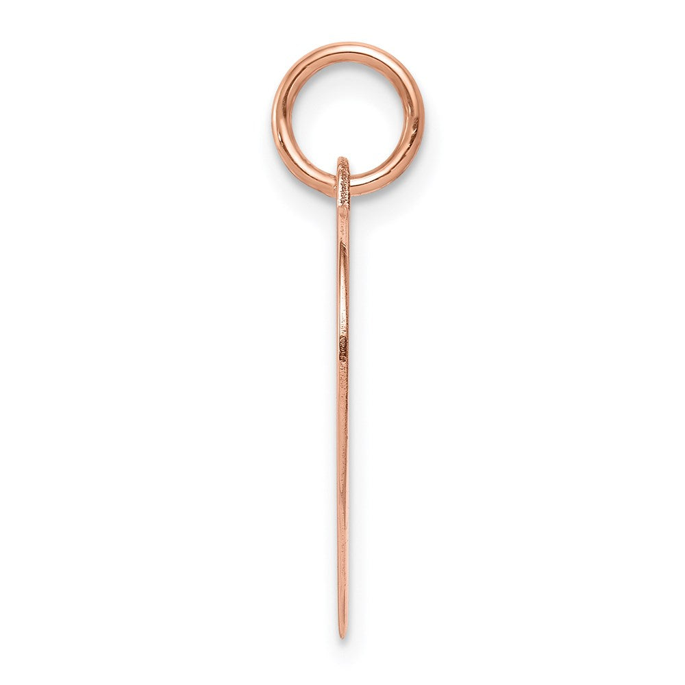 14k Rose Gold Plain .018 Gauge Engravable Heart 19x Disc Charm