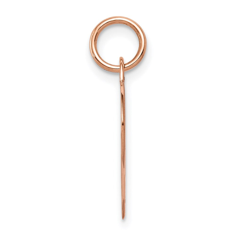 14k Rose Gold Plain .018 Gauge Engraveable Heart 18x Disc Charm