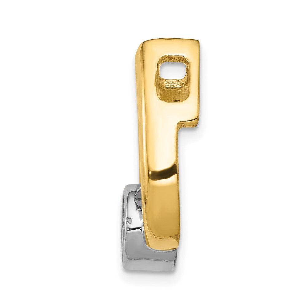 14k Holds Stone Teardrop Chain Slide Mounting