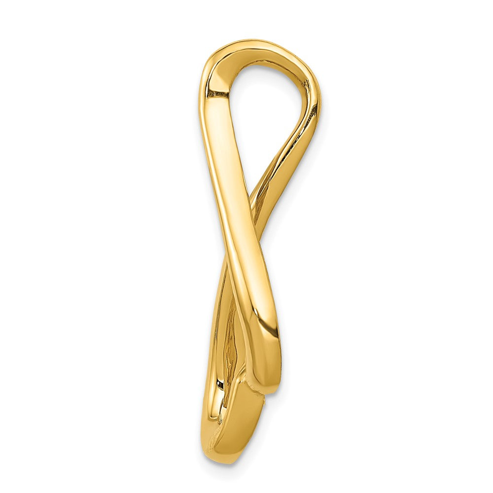 14k Fancy Peg-Set Diamond Slide Mounting Fits up to Regular/Fancy/Reversible Omega