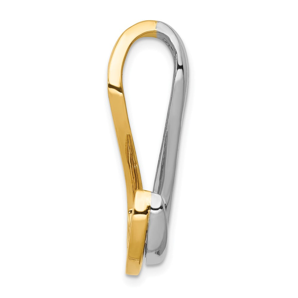 14k Two-tone Peg-Set Fancy Slide Mounting Fits up to Regular/ Fancy or Reversible Omega