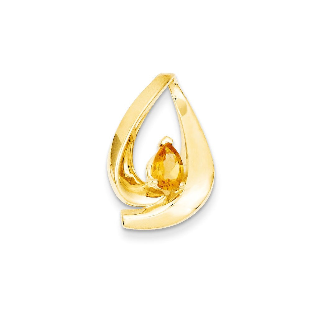 14k Citrine slide