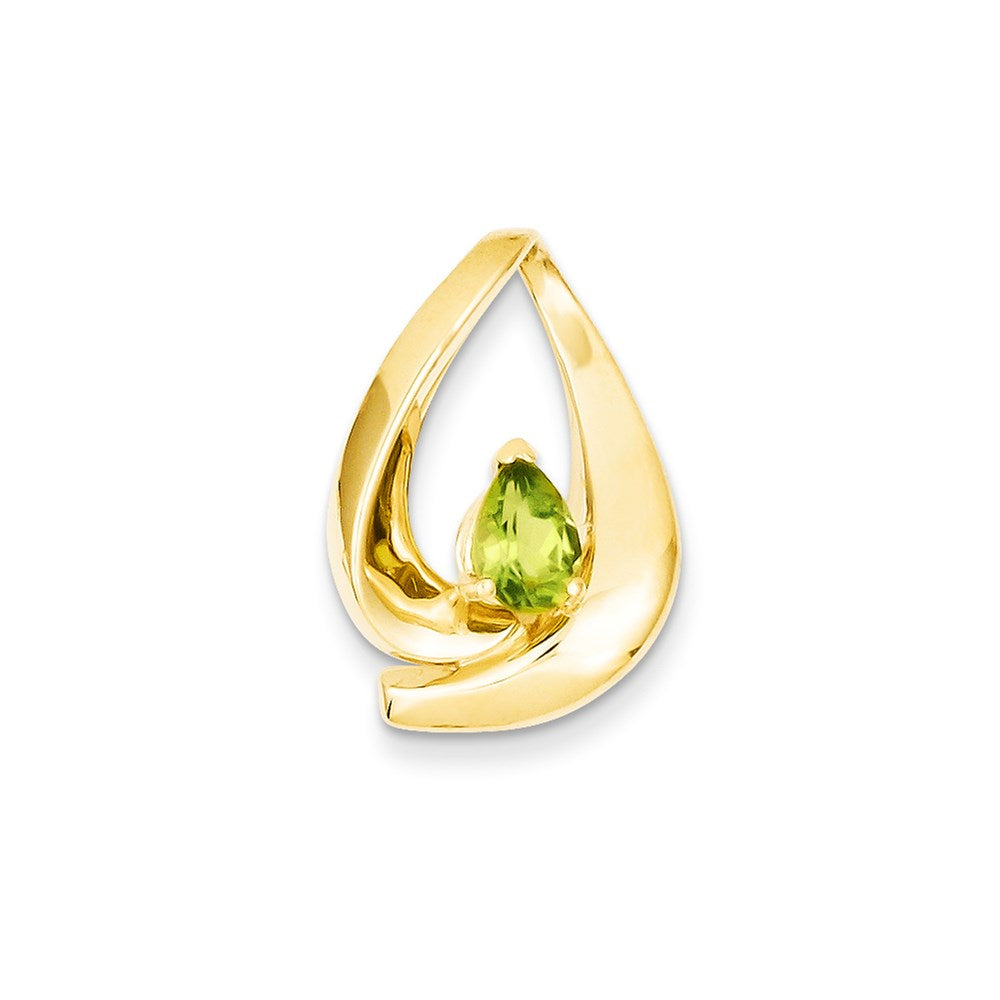 14k 7x Pear Peridot slide
