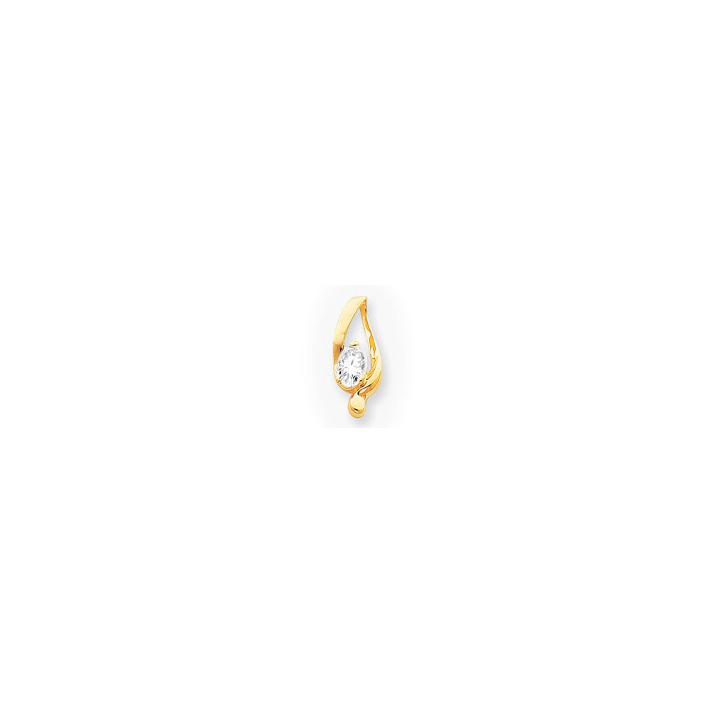 14k Oval Moissanite Slide