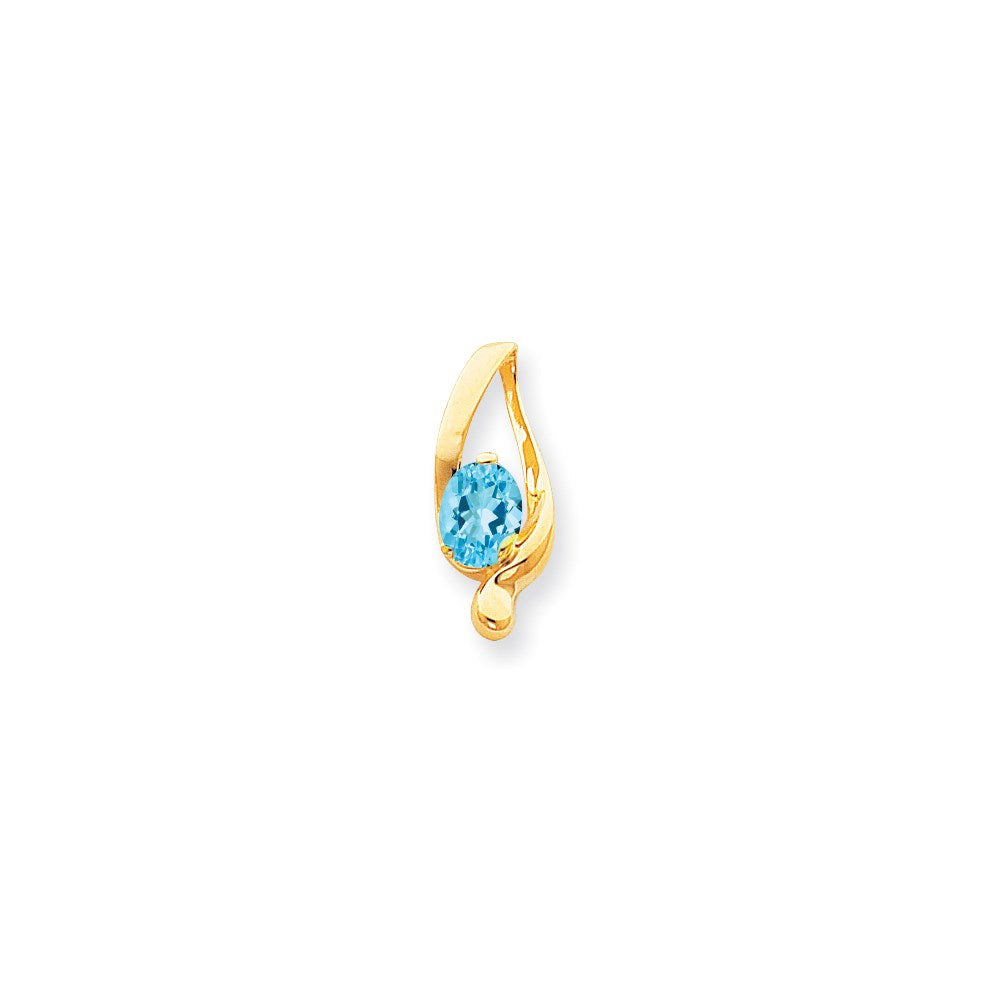 14k 8x Oval Tanzanite slide