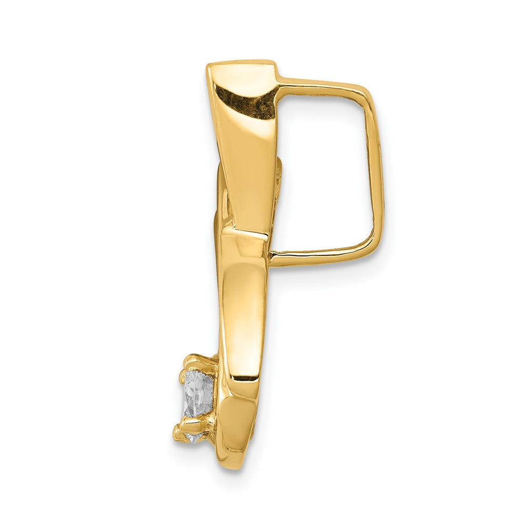 14k AAA Diamond Fancy Chain Slide