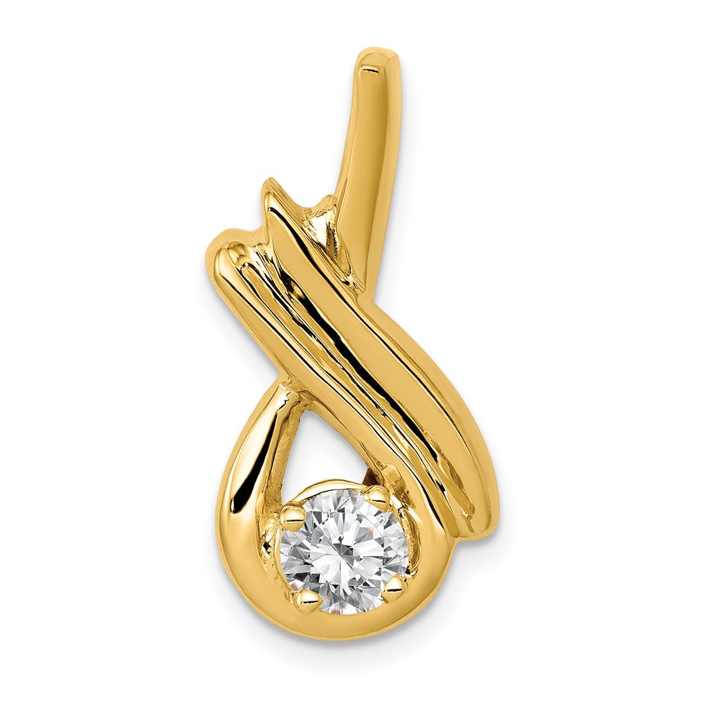 14k AAA Diamond Fancy Chain Slide