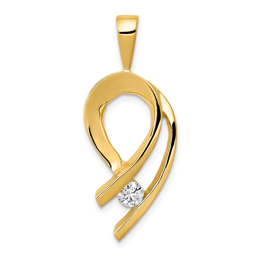 14k Complete 1/4 carat AAA Diamond Slide Fits up to Regular/ Fancy or Reversible Omega