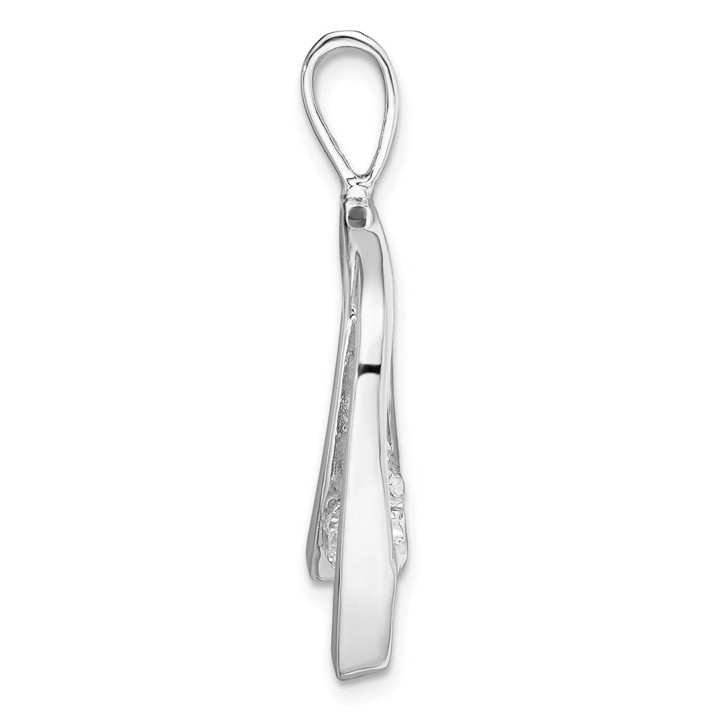 14k White Gold Holds 1- stone, AA Diamond Slide